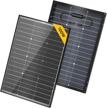 100W Bifacial Solar Panel, 24V 100 Watt Solar Panel Work for 12V/24V Charger RV - £175.41 GBP