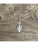 Sterling Silver Beaded Cactus Necklace - $52.80 CAD