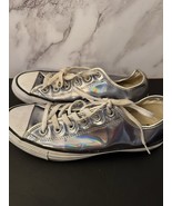 Converse Chuck Taylor All Star Lo Iridescent Sneaker Silver Women’s 9  - $555.21 MXN