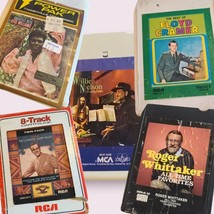 Lot of Five 8-Track Tapes Willie Nelson Glenn Miller and More Untested - £14.70 GBP