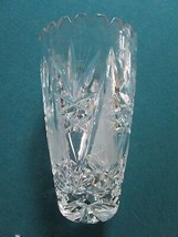 Czechoslovakian Bohemian Crystal Cut Vase 6&quot; Tall Gorgeous! [a*5 - £75.17 GBP