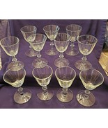 CLEAR GLASS WINE/MARTINI GLASSES FLUTED AND STEMMED 11 COUNT - $55.75