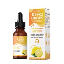 Vitamin D3 &amp; K2 Liquid Drops, 60ml – 1000 IU Vitamin D3 &amp; 200 mcg Vitami... - $29.99