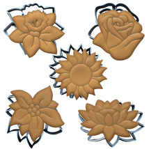 Flowers Cookie Cutters, Floral Spring Garden Mother&#39;s Day| Rose, Lotus - £3.92 GBP+