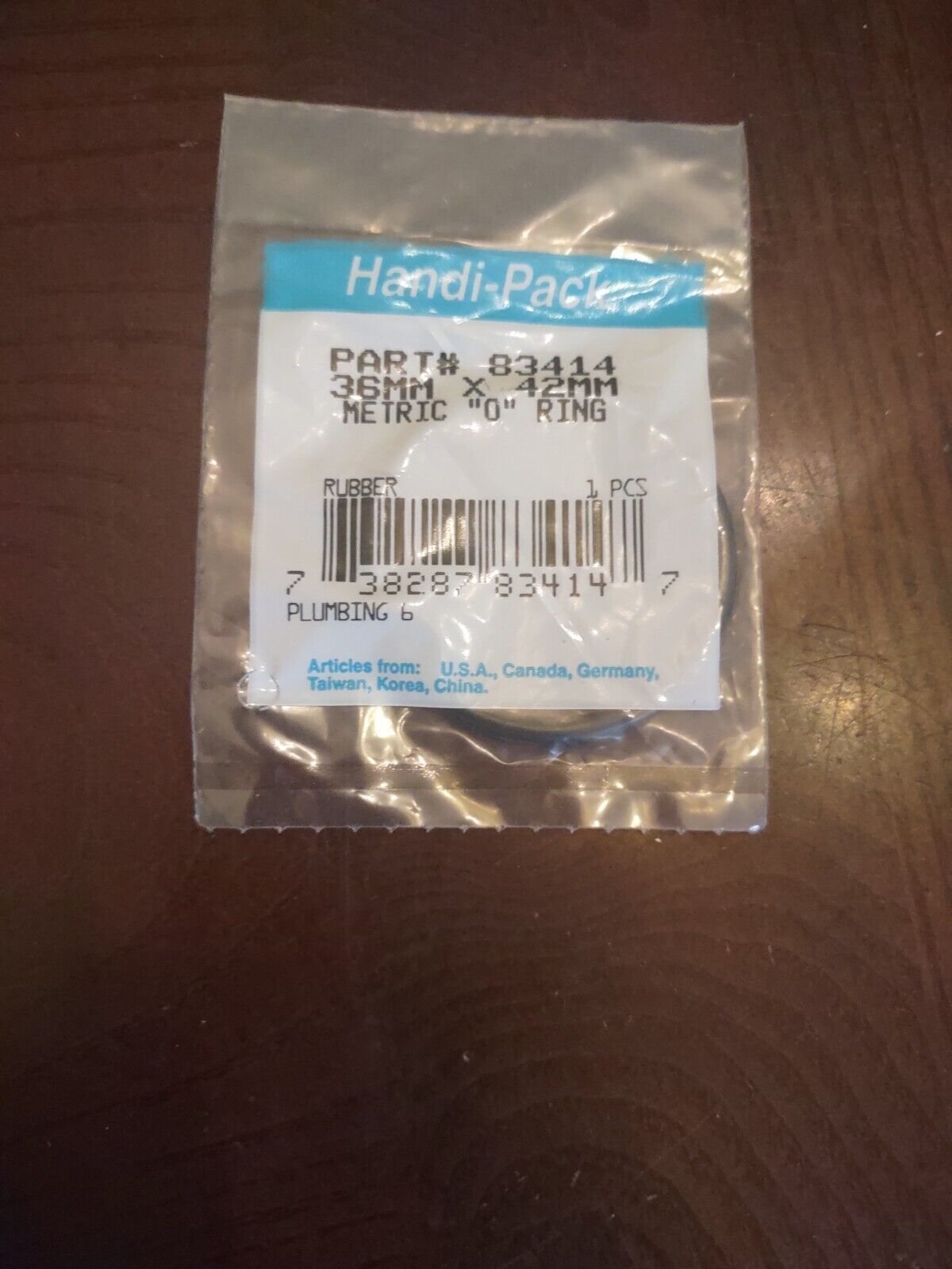 36mm x 42mm x 3mm Rubber O-Rings - $5.82