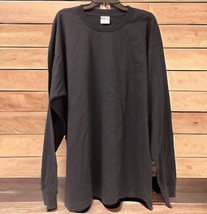 Vtg 2xl Bayside Navy Blue Long Sleeve Tshirt Made in USA XXL Casual 90s ... - $25.21