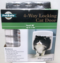 PetSafe 4 Way Locking Cat Door  6.25" x 5.5" Flap Opening - New Open Box - $22.79
