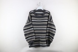 Vintage 90s Streetwear Womens 3XL Geometric Fair Isle Knit Crewneck Sweater - £49.59 GBP