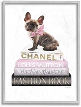 Pink Bow Dog Gold Black Bookstack Glam Fashion Pet Design, Designed By A... - £27.59 GBP