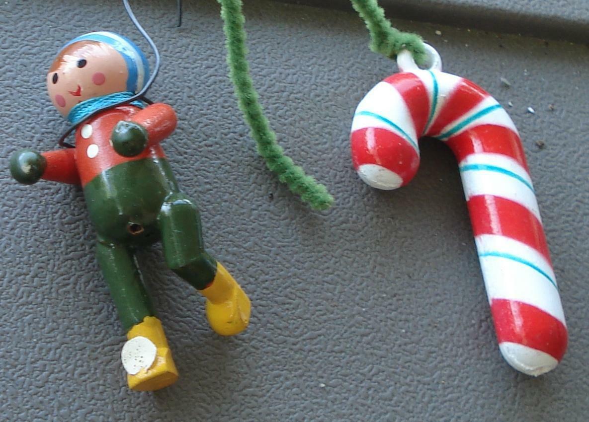 Set of 2 Cute Little Christmas Ornaments, VG COND - $2.96