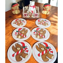 House Of Lloyd Coaster Set Christmas Bear + Salt &amp; Pepper Shakers &amp; Orna... - $218.09 MXN