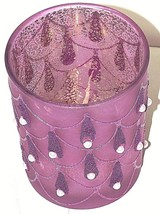 Pink Winter Wonderland* Boxed 12cm Pink Glass Column Candle Holder / Vase - £20.36 GBP