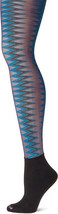 NEW Boot Sock Tights Shelby Mason ankle size A zigzag blue green burnt made USA - £6.95 GBP