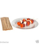 100 BAMBOO 10&quot; SKEWERS Shish Kabob BBQ party skew vegetable Short GRILL ... - $21.45
