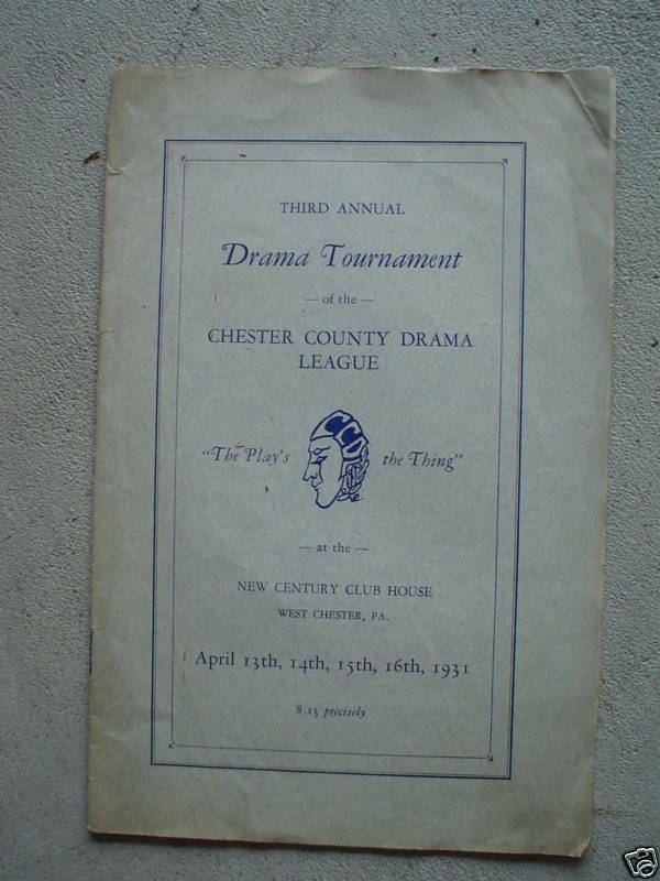 Vintage 1931 Booklet Chester County Drama Tournament PA - $17.82