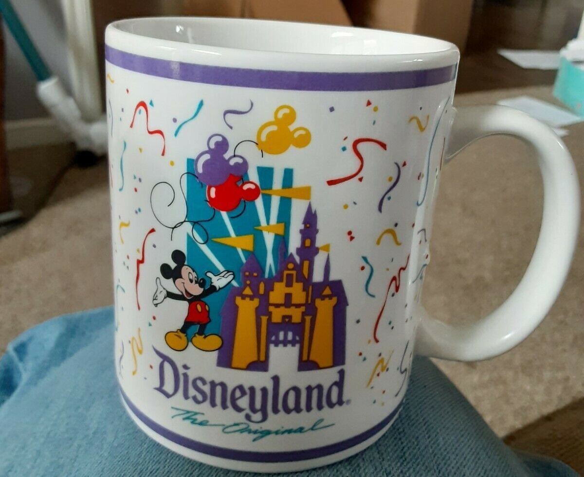 Vintage Disney Disneyland THE ORIGINAL Coffee Mug Cup Mickey Magic Castle 1989 - $7.92