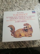 Puccini Turandot Original London 2 CD Set Sutherland Pavarotti Caballe Mehta - £9.03 GBP