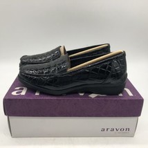 Aravon New Balance Women’s Whitney Black Croc Slip-On Shoes Size 5D Wide - $39.60