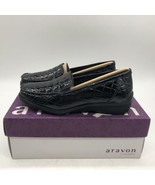 Aravon New Balance Women’s Whitney Black Croc Slip-On Shoes Size 5D Wide - £30.96 GBP