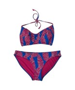 Vineyard Vines Bikini Womens Small Medium Pink Blue Tropical Bikini Halt... - $27.06 CAD