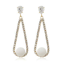 Crystal &amp; Cubic Zirconia Teardrop Earrings - £10.45 GBP