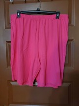 Easy Essentials Pink Cotton Shorts With Pockets Size 2X - £7.78 GBP