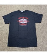 New Orleans Louisiana Jazz Fest Festival Stage Crew STAFF Black T shirt Lg - £19.36 GBP
