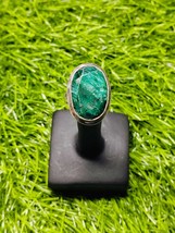 Natural Emerald Ring – Faceted Oval May Birthstone in 925 Sterling Silve... - $70.56 CAD