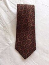 VTG BURBERRYS Red Blue Yellow Geometric Hexagon Print Tie Necktie - $58.41