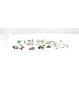 N Scale Pewter Figures Workmen Tractors Motorcycles Cement Mixer Farm Eq... - $53.34 CAD