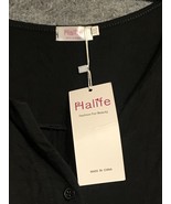 Halife Women’s Blouse Black Size XXL Bottom Up Loose Short Sleeve - £5.32 GBP