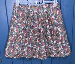Modbe Olive Green Floral Tulle Trim Skirt Size Medium Cottagecore - $17.82