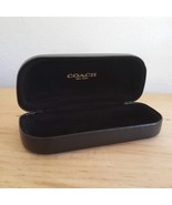 COACH Eyeglasses Case Black Leather LOGO Embossed Smooth Hard Clamshell ... - €28,53 EUR