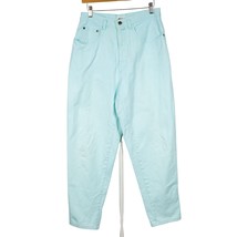 Merona VTG Jeans 12P Womens Pale Green High Waisted Cotton USA Denim Pockets - £20.13 GBP