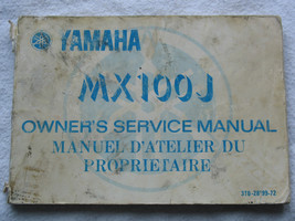 1982 82 Yamaha MX100 Mx 100 100J Owner's Owner Service Manual - $10.53