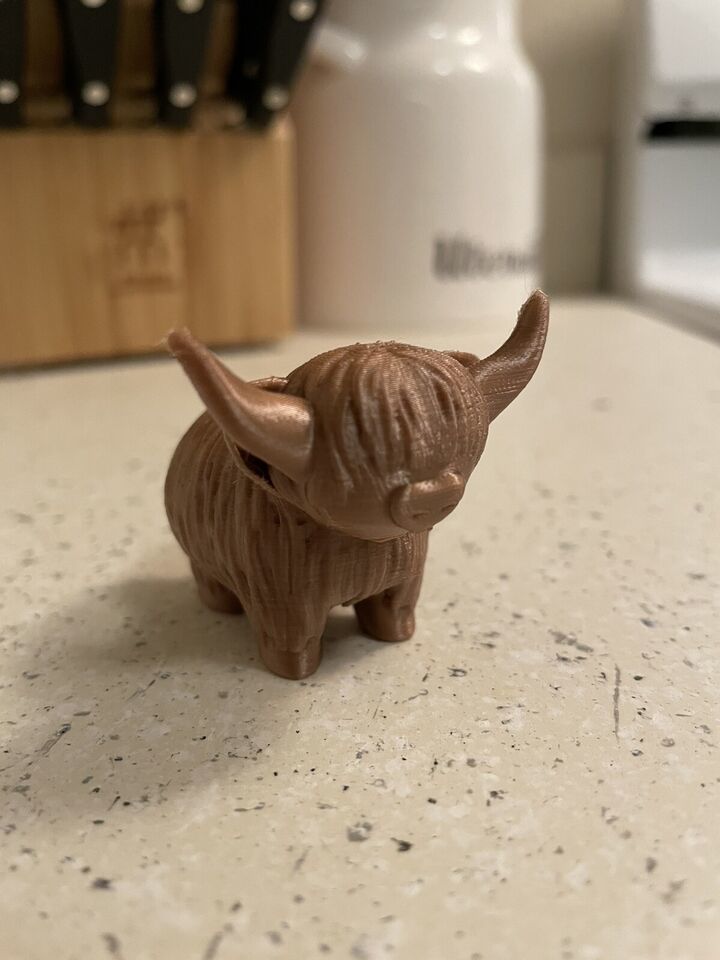 Highland Cow Figurine - Cow Gift - $7.99