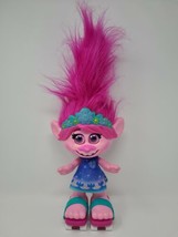Dreamworks Trolls World Tour Interactive Dancing Hair Poppy Toy Doll Pink Hair - £14.02 GBP