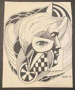Bill Jameson Surrealism Drawing "Eye On My Side" 1970 - $30.00