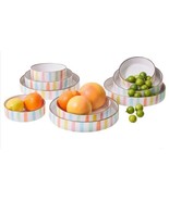 Darbie Angell Bowl Set Multicolor 9-Piece Happy Spring Summer Stoneware ... - $171.51 CAD