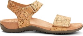 NEW VIONIC  BEIGE GOLD WEDGE COMFORT LEATHER SANDALS SIZE 8 W  WIDE $119 - $86.39