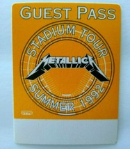 Metallica Backstage Pass Original 1992 Hard Rock Heavy Metal Music Tour Orange - $19.95