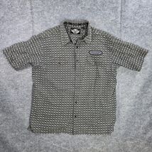 Harley-Davidson Shirt Mens XL Black White Button Down Short Sleeve Casua... - $31.03
