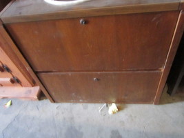 LOCAL PICKUP 2 drawer wood Filing Cabinet WITH LOCKING OPTION  NO KEYS  ... - £157.44 GBP
