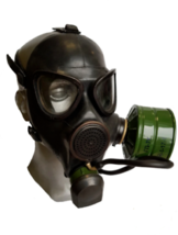 FULL SET Soviet Russian Army black lenses Gas Mask PMK-1 Original,New Si... - $50.11