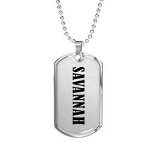 Savannah v01 - Luxury Dog Tag Necklace Personalized Name - £32.10 GBP