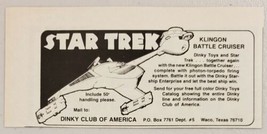 1978 Print Ad Dinky Toys Star Trek Klingon Battle Cruiser Made in Waco,Texas - £7.17 GBP