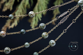 boho necklace + choker, natural green brecciated jasper, serpentine, rhyolite - £37.35 GBP