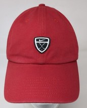 Vintage Y2K Nike Golf Baseball Cap Hat Red Adjustable Men&#39;s Patch Logo - £11.86 GBP