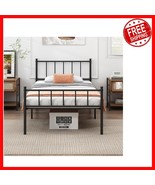 Sleek Twin Bed Frame - Powder Coated Steel with Underbed Storage &amp; Easy ... - $1,651.82 MXN
