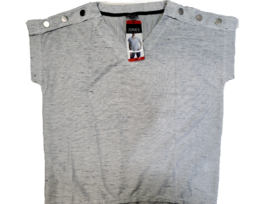 Jones New York Women&#39;s Textured Top, IVORY NAVY, MED - $150.57 MXN